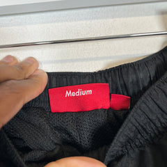 Supreme Black Reflective Piping Pullover Size M
