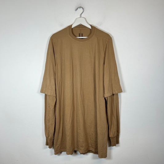 Rick Owens Drkshdw Camel Double Layer Longsleeve Size L