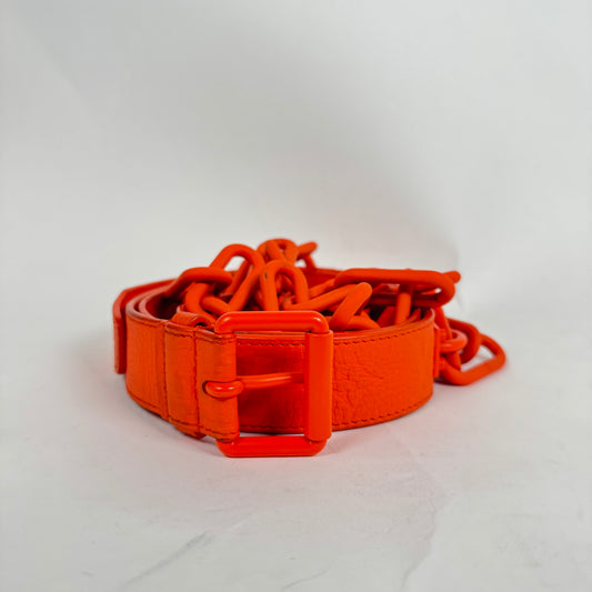 Louis Vuitton Orange Monogram MCA Signature Belt Size 95