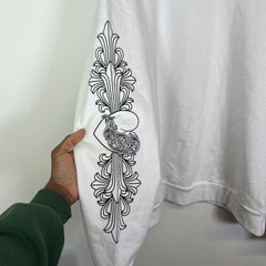 Chrome Hearts White 'Love You' Floral Crewneck Size XXL