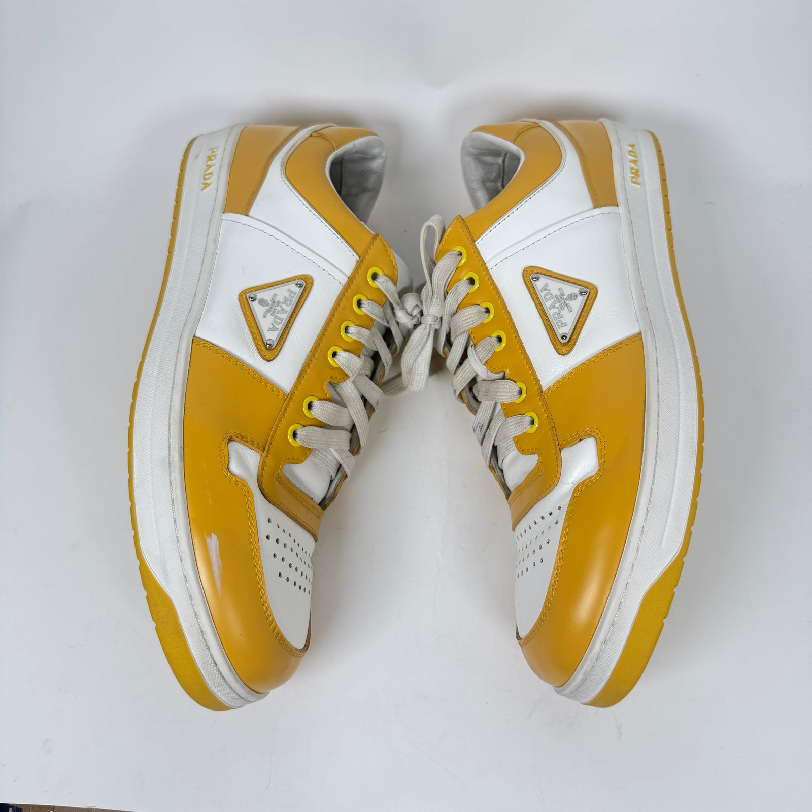 Prada Yellow Downtown Sneaker Size 44