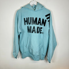 Human Made Light Blue Pizza Hoodie Size L