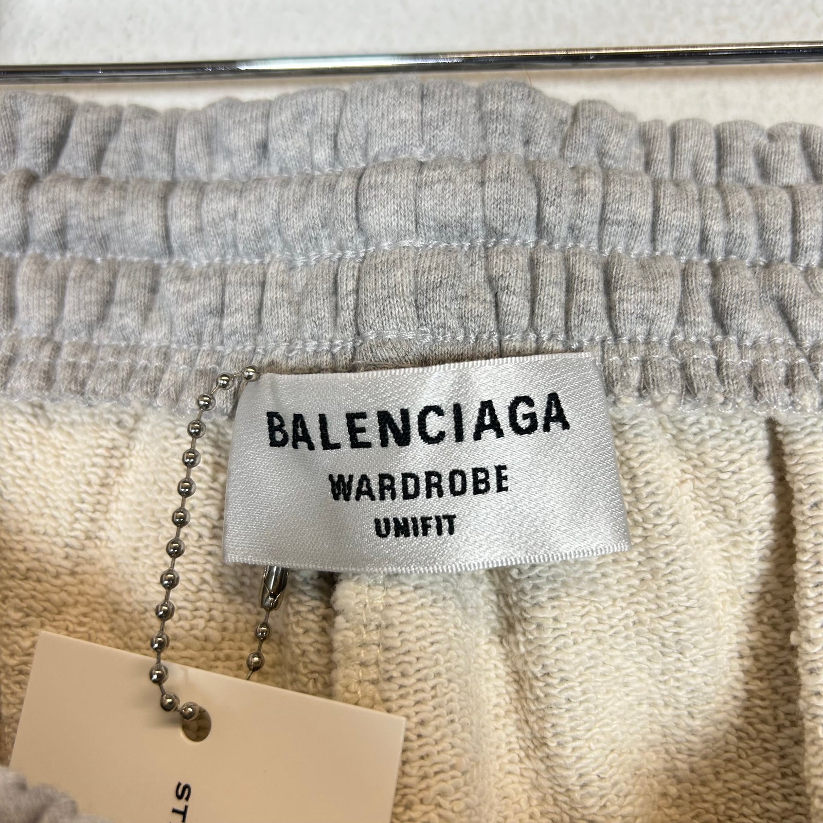 Balenciaga Grey Campaign Logo Sweat Shorts Size XS