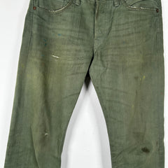 RRL Green Selvedge Straight Leg Jeans Size 28