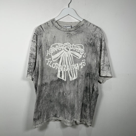Acne Studios White Trompe-l'œil Paint Logo T-Shirt