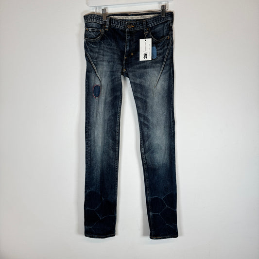 Number (N)ine Blue Repaired Denim Size 30