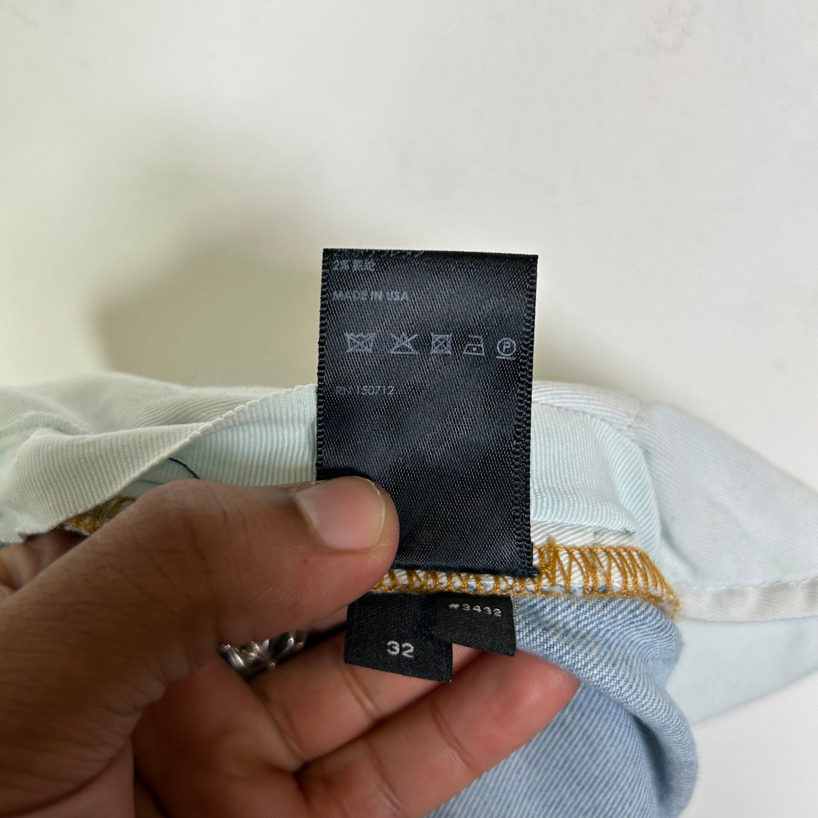 Amiri MX1 Light Indigo Camo Patch Jeans