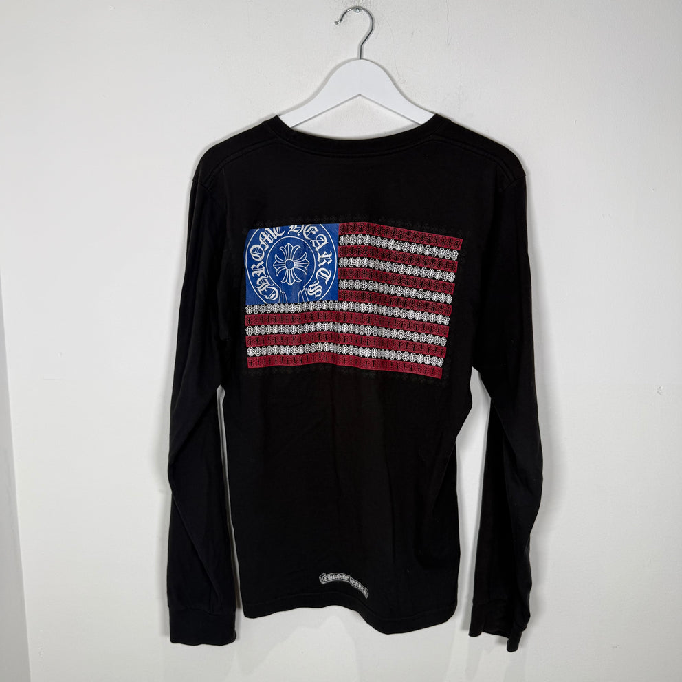 Chrome Hearts American Flag Graphic Longsleeve Size M