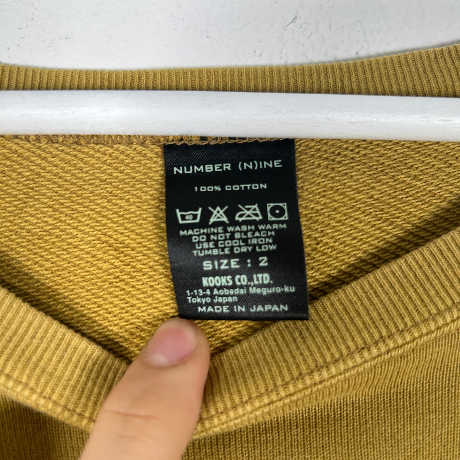 Number Nine Yellow Shield Crewneck Size 2