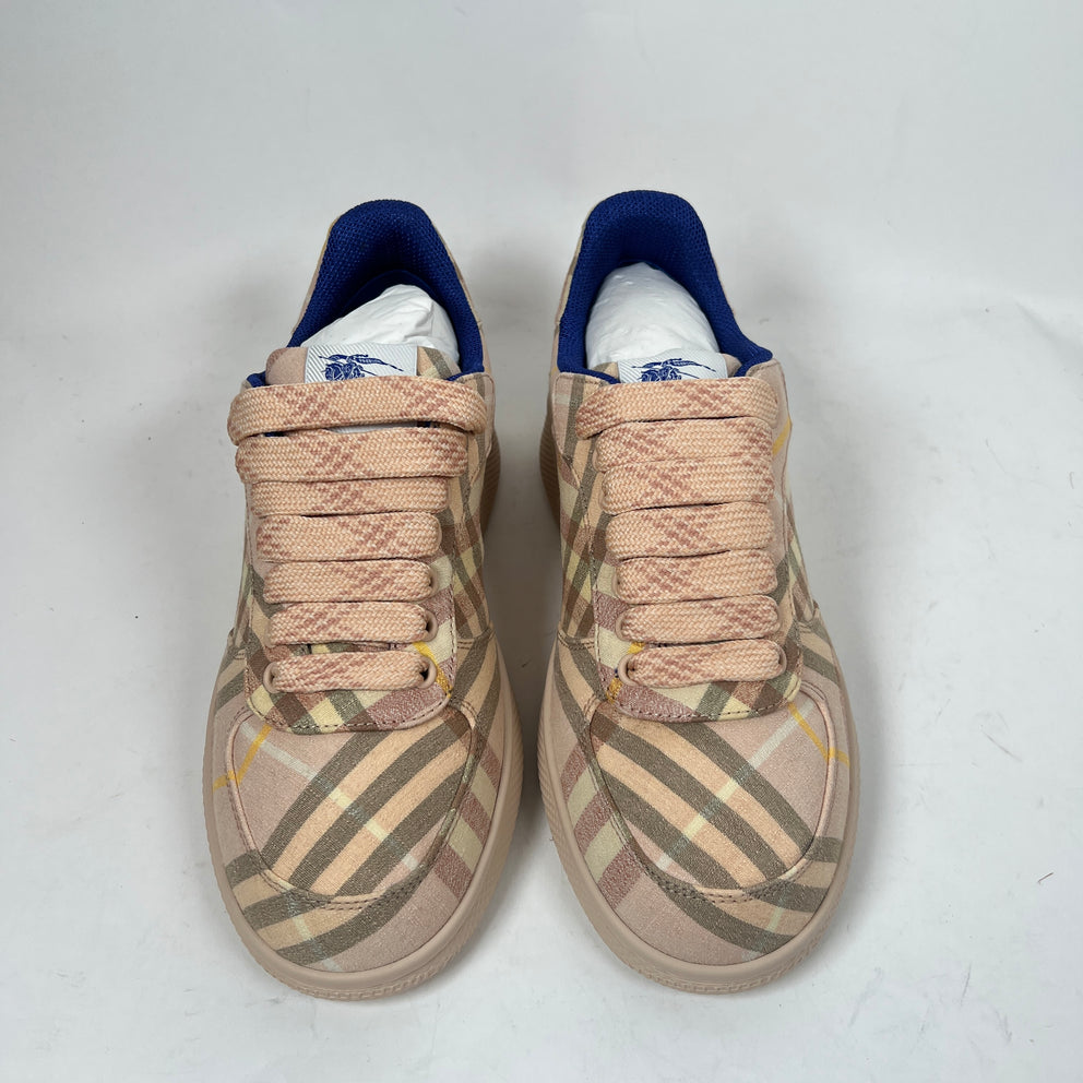 Burberry Pink Check Terrace Sneaker Size 38