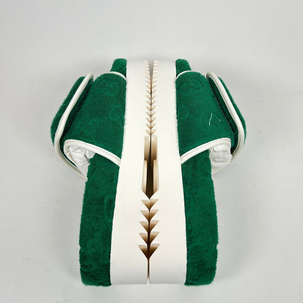 Gucci x Adidas Green GG Platform Sandals Size 38