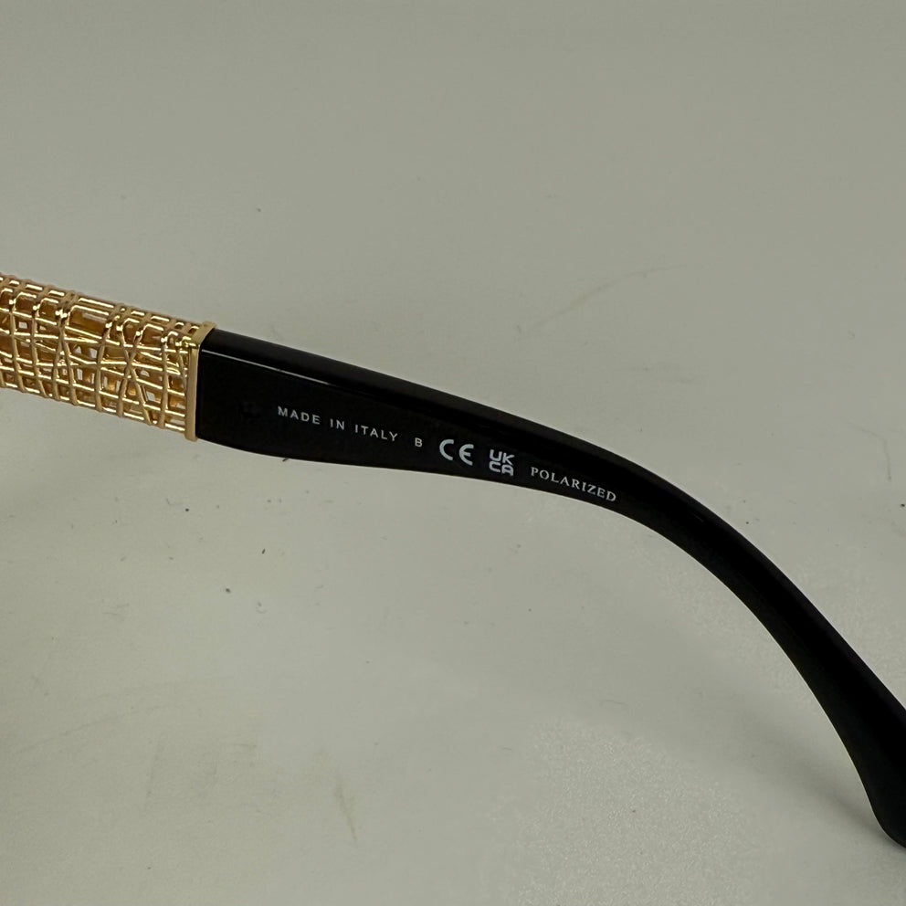 Chanel Black/Gold Tweed Polarized Sunglasses