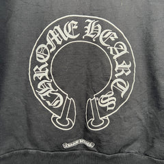 Chrome Hearts Black Glitter Horseshoe Hoodie Size L