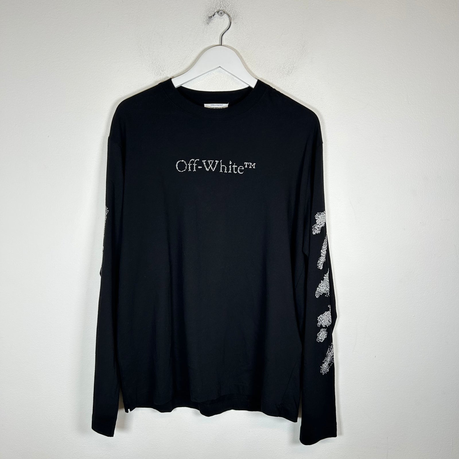 Off-White Black Skate Embroidered Arrows Longsleeve Size L