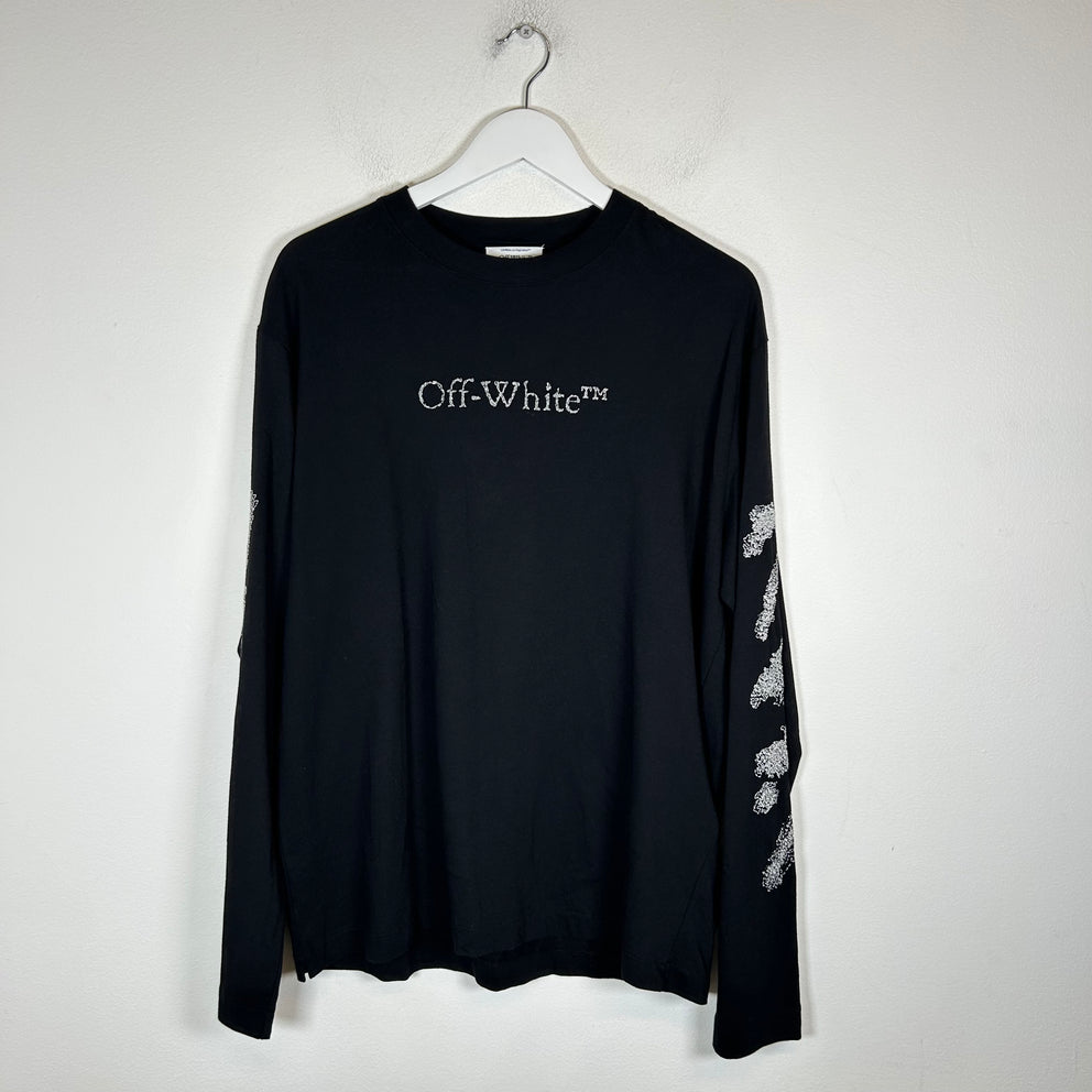 Off-White Black Skate Embroidered Arrows Longsleeve Size L
