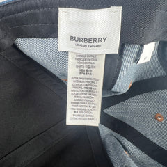 Burberry Blue Denim Logo Hat