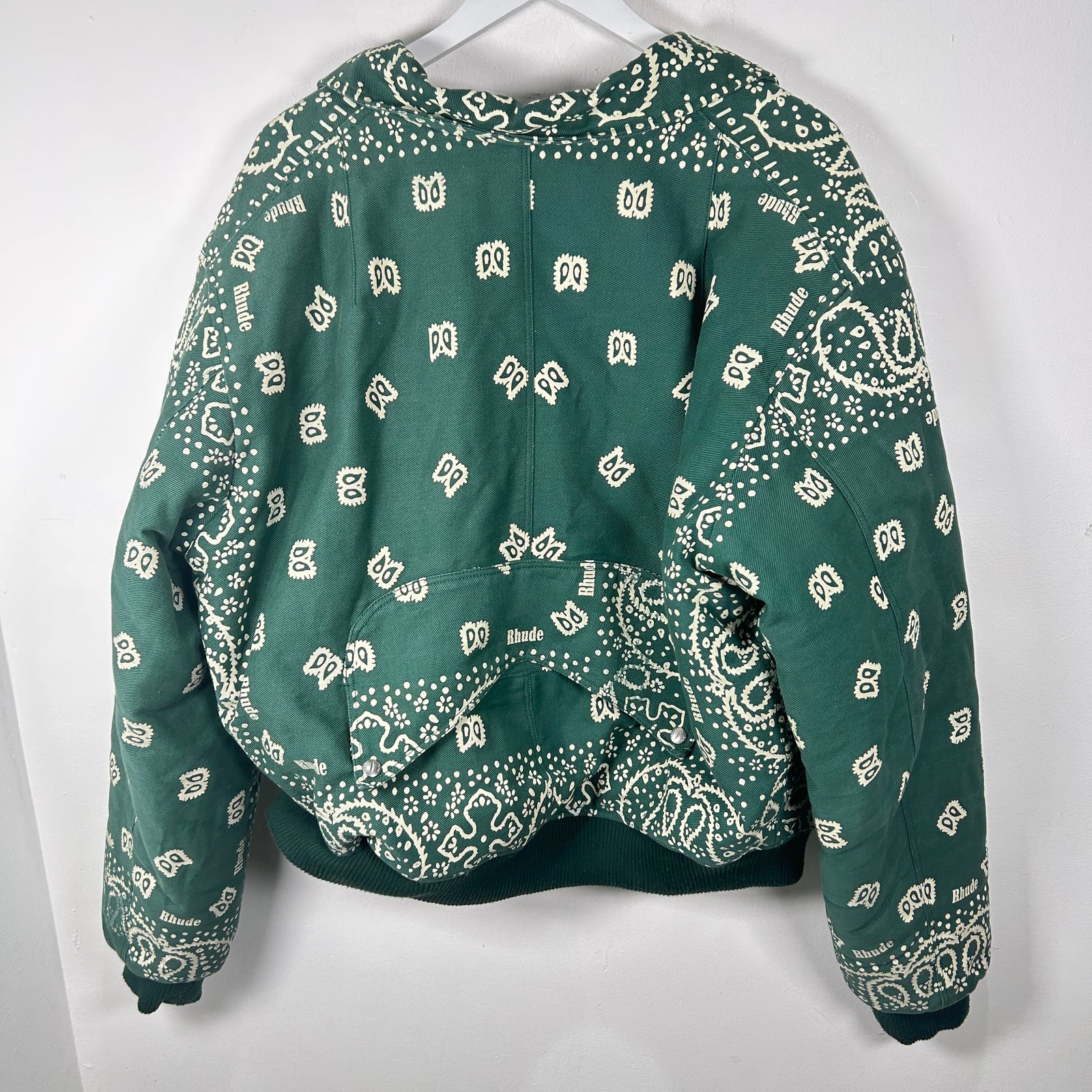 Rhude Paisley Bandana Puffer Jacket Size L