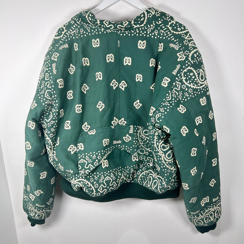 Rhude Paisley Bandana Puffer Jacket Size L