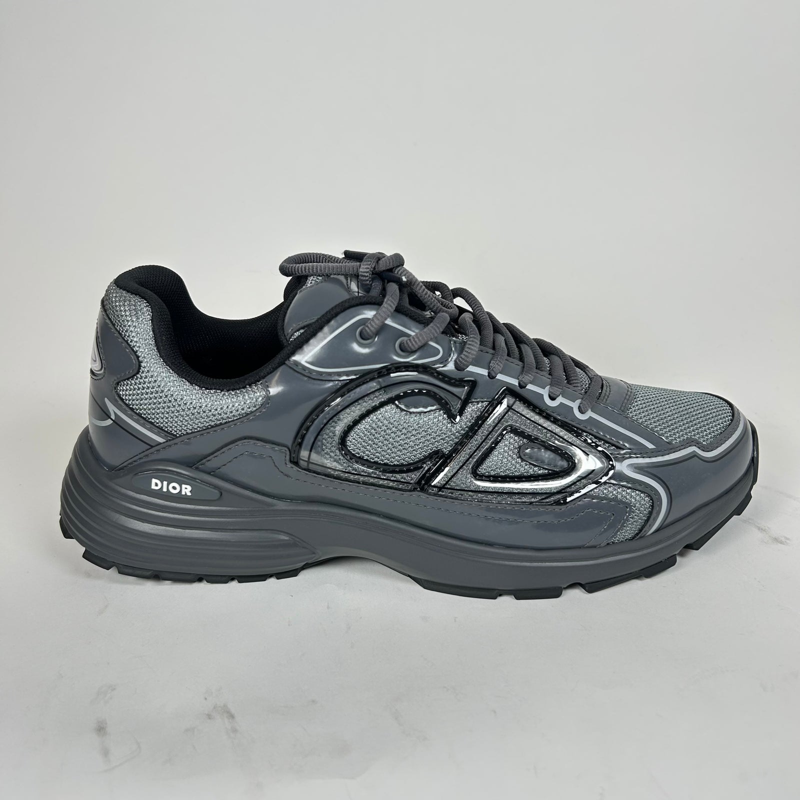 Dior 30 Light Gray Technical Mesh Sneaker Size 44