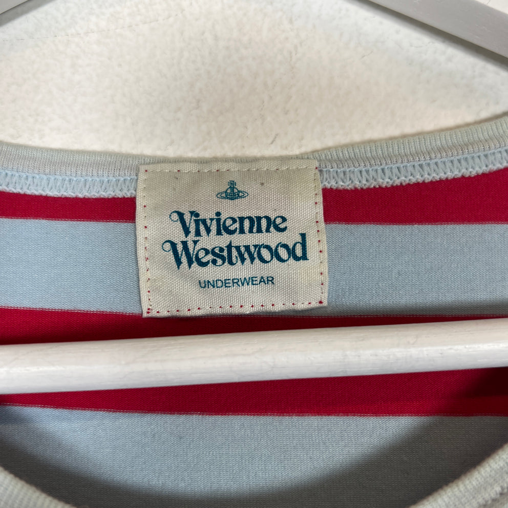 Vivienne Westwood Red/Grey 'Too Fast To Live' T-Shirt Size L