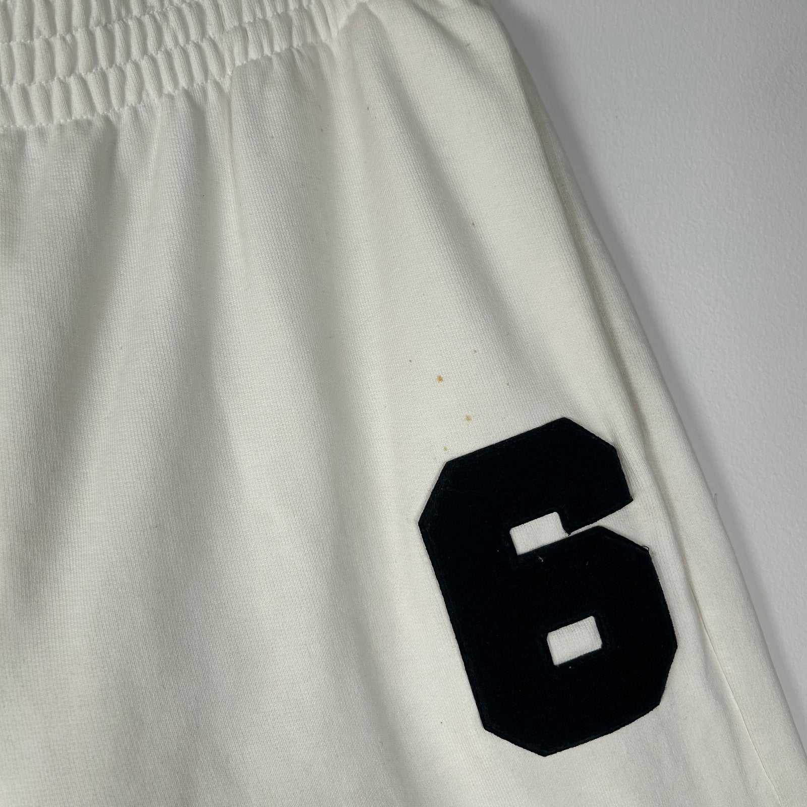 MM6 Maison Margiela White ‘6’ Logo Wide Leg Sweatpants Size S