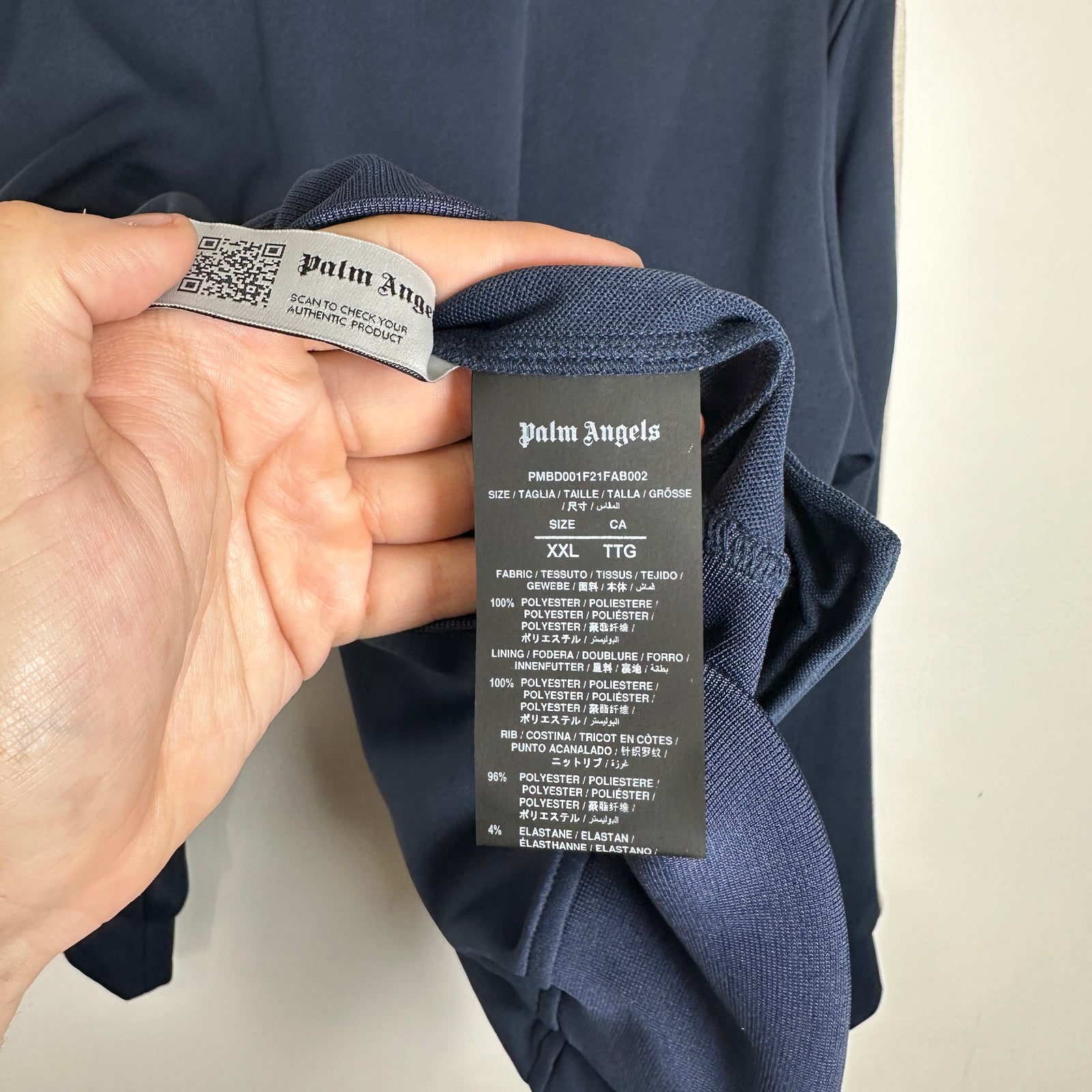 Palm Angels Navy Track Jacket Size 2XL