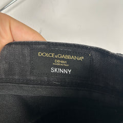 Dolce&Gabbana Floral Print Black Jeans Size 31
