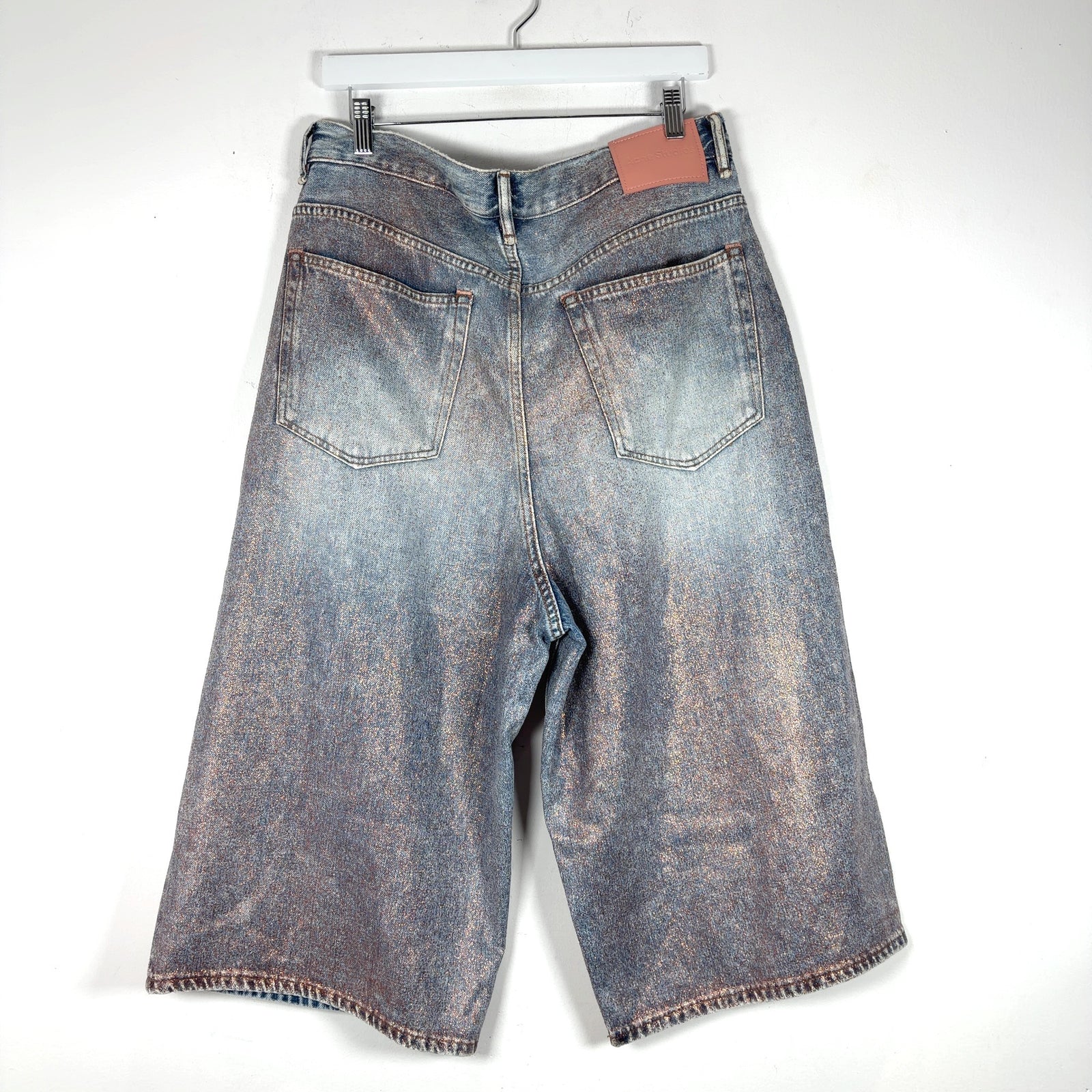 Acne Studios Glitter Denim Shorts