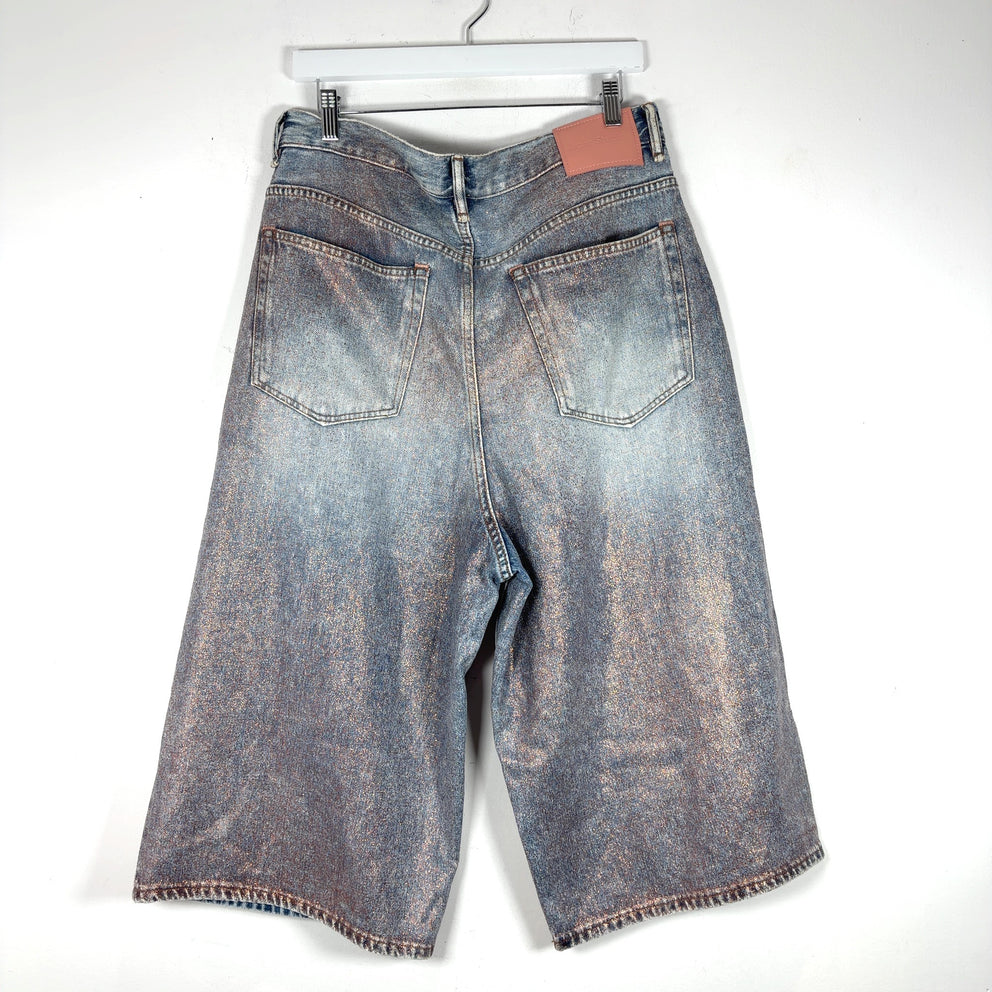 Acne Studios Glitter Denim Shorts