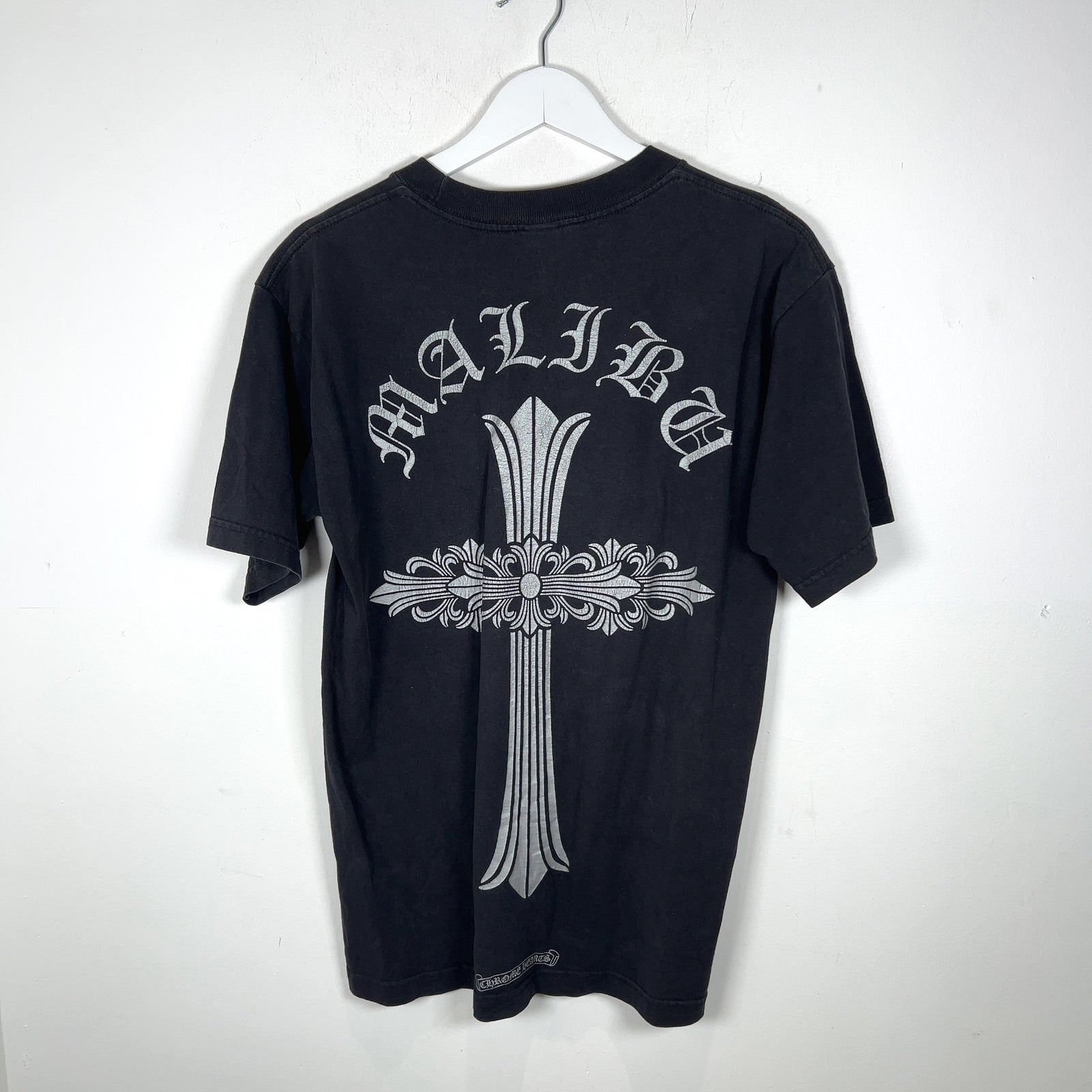 Chrome Hearts Malibu Cross Graphic Vintage T-Shirt