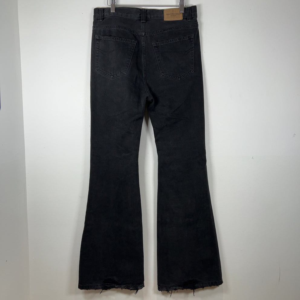 Balenciaga Black Flared Denim Pants