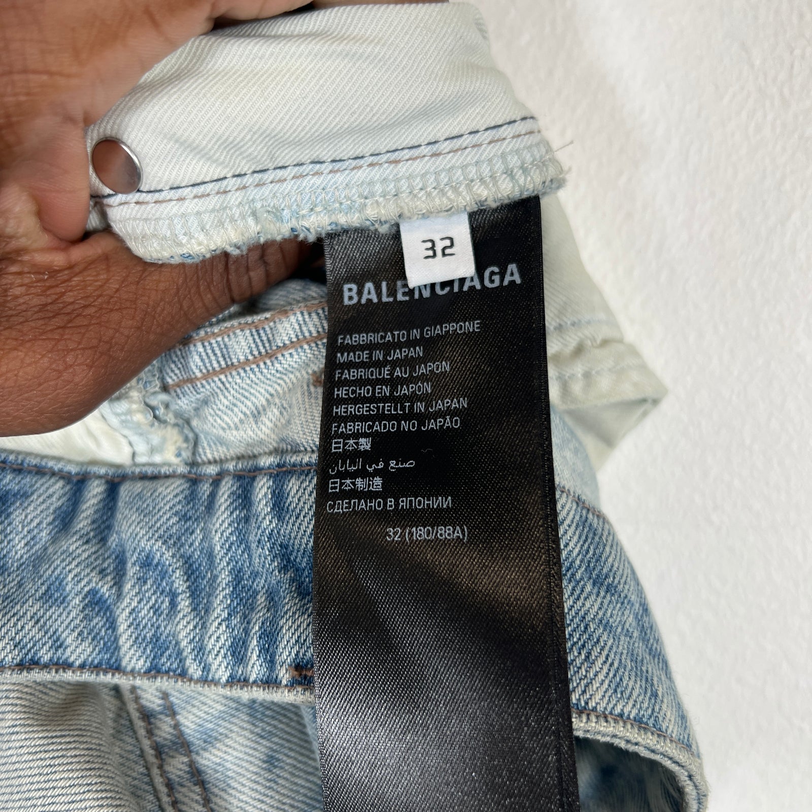Balenciaga Lightwash Baggy Denim Jeans Size 32