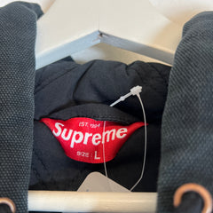 Supreme FW23 Black Paisley Studded Canvas Work Jacket Size L