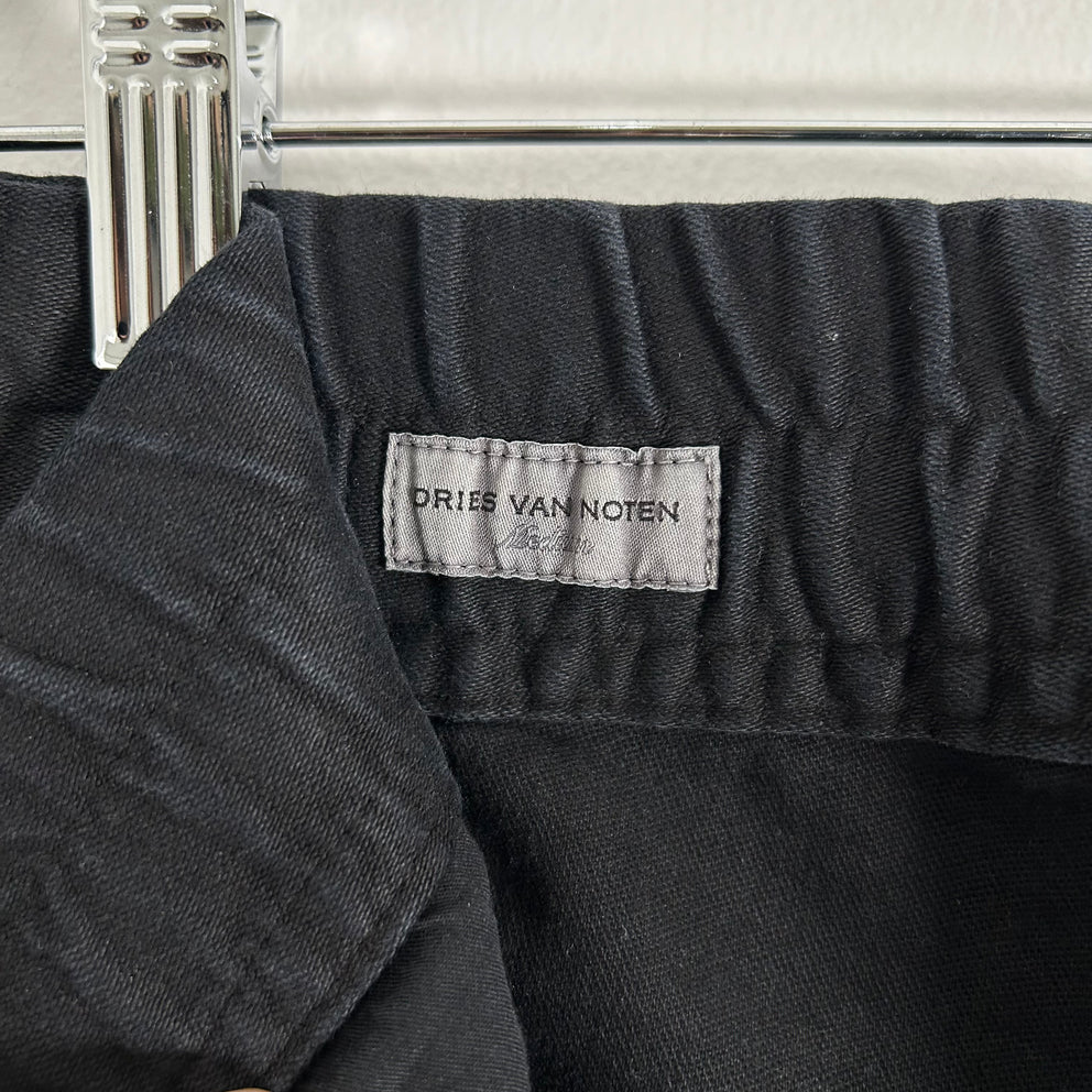 Dries Van Noten Black Bondage Cargo Pants Size M