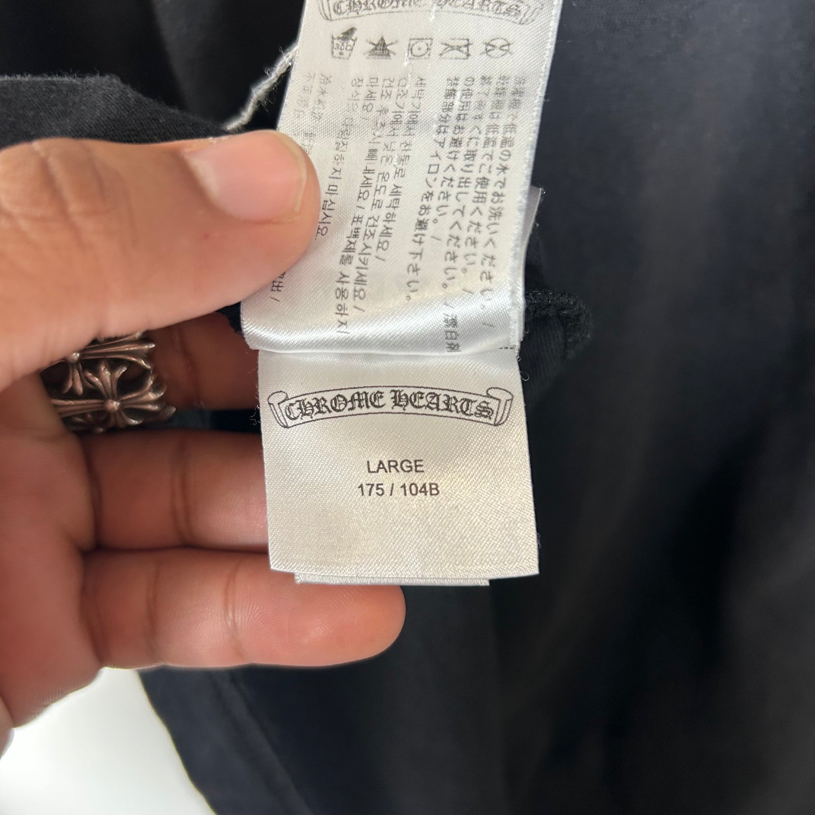 Chrome Hearts Black Boost Logo T-Shirt Size L