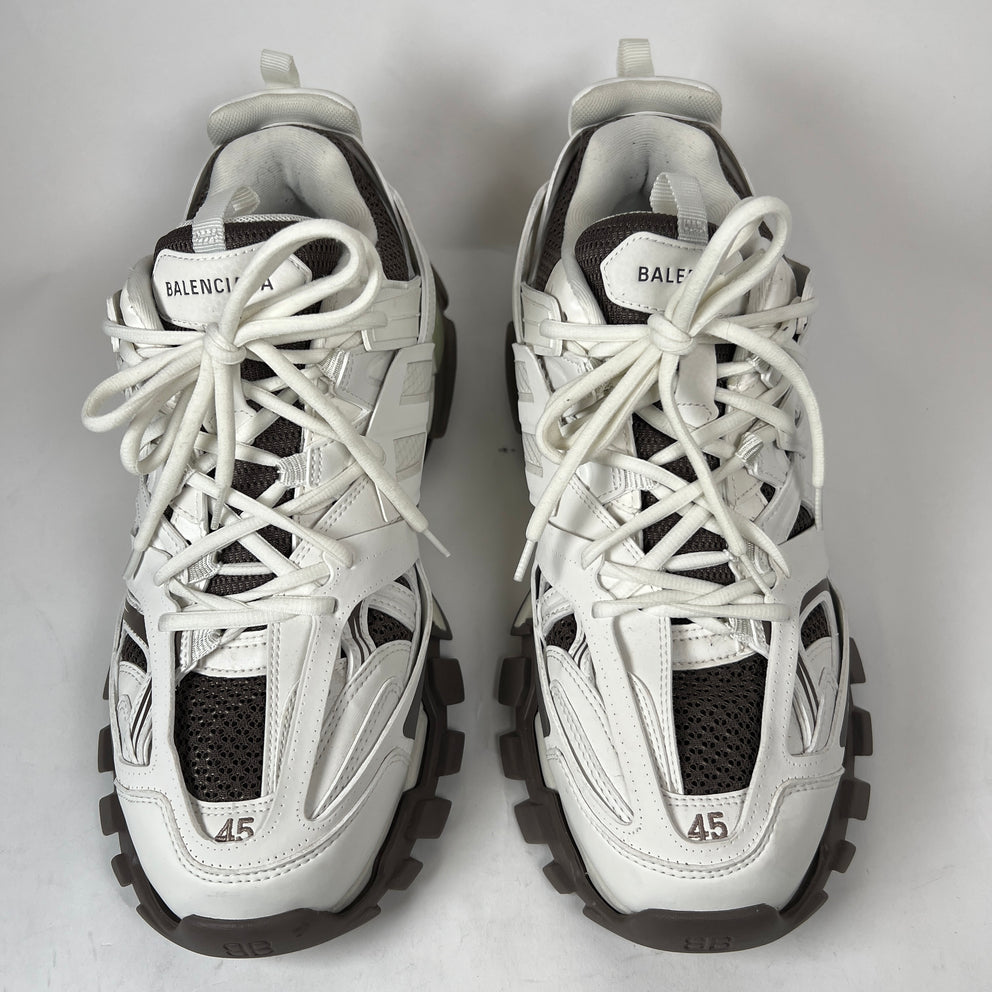 Balenciaga White/Brown Track Sneaker Size 45