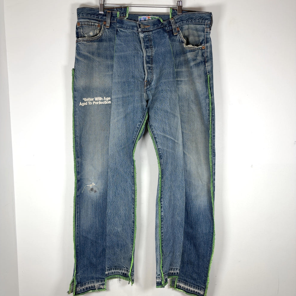 Better With Age Lemon Split Seam Denim Jeans