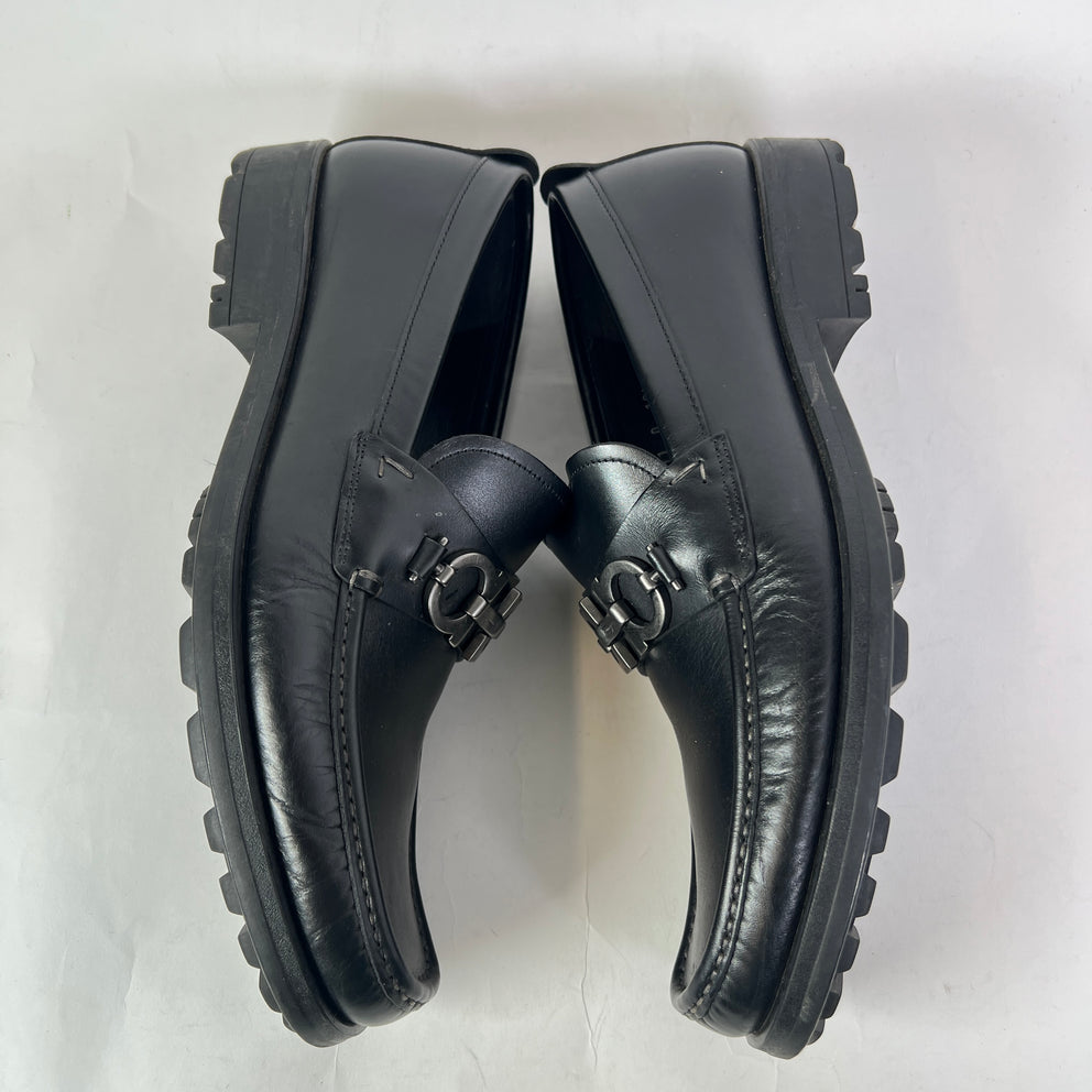 Salvatore Ferragamo David Lug Sole Leather Loafer