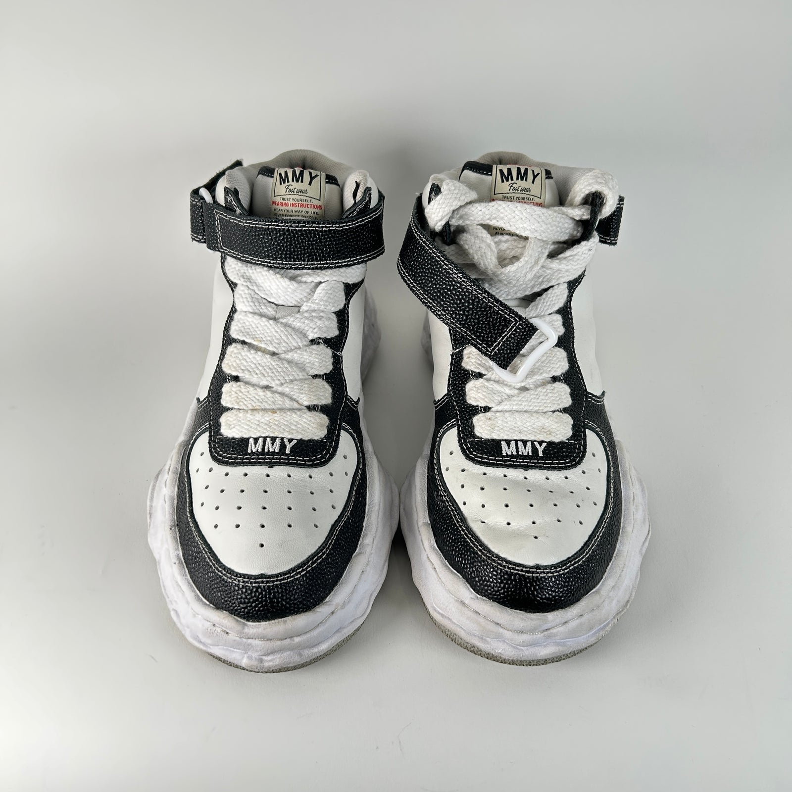 MMY Black/White High Tops Size 42