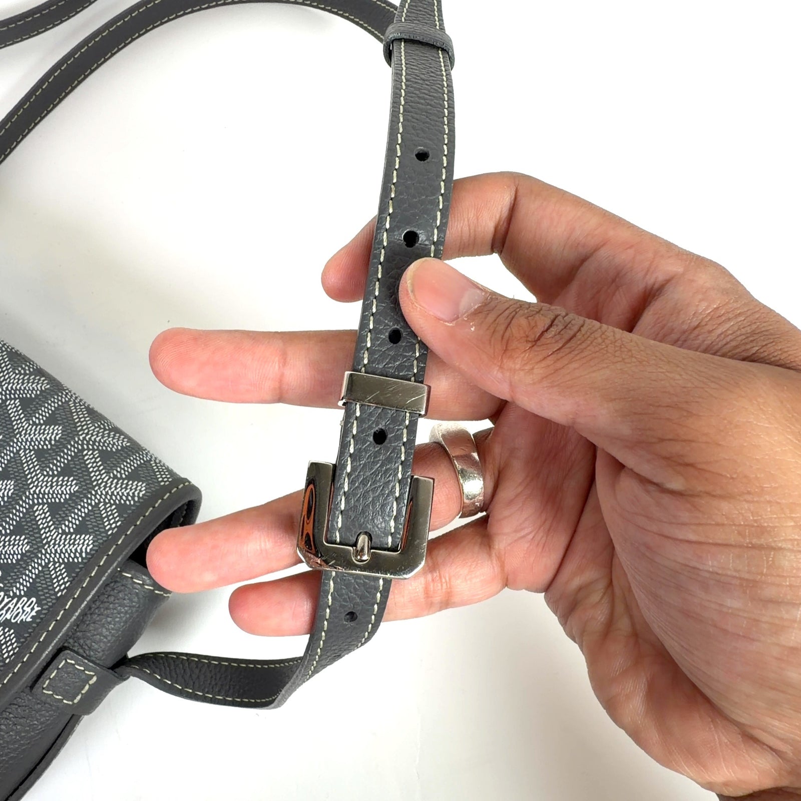 Goyard Grey Belvedere II PM Messenger Bag