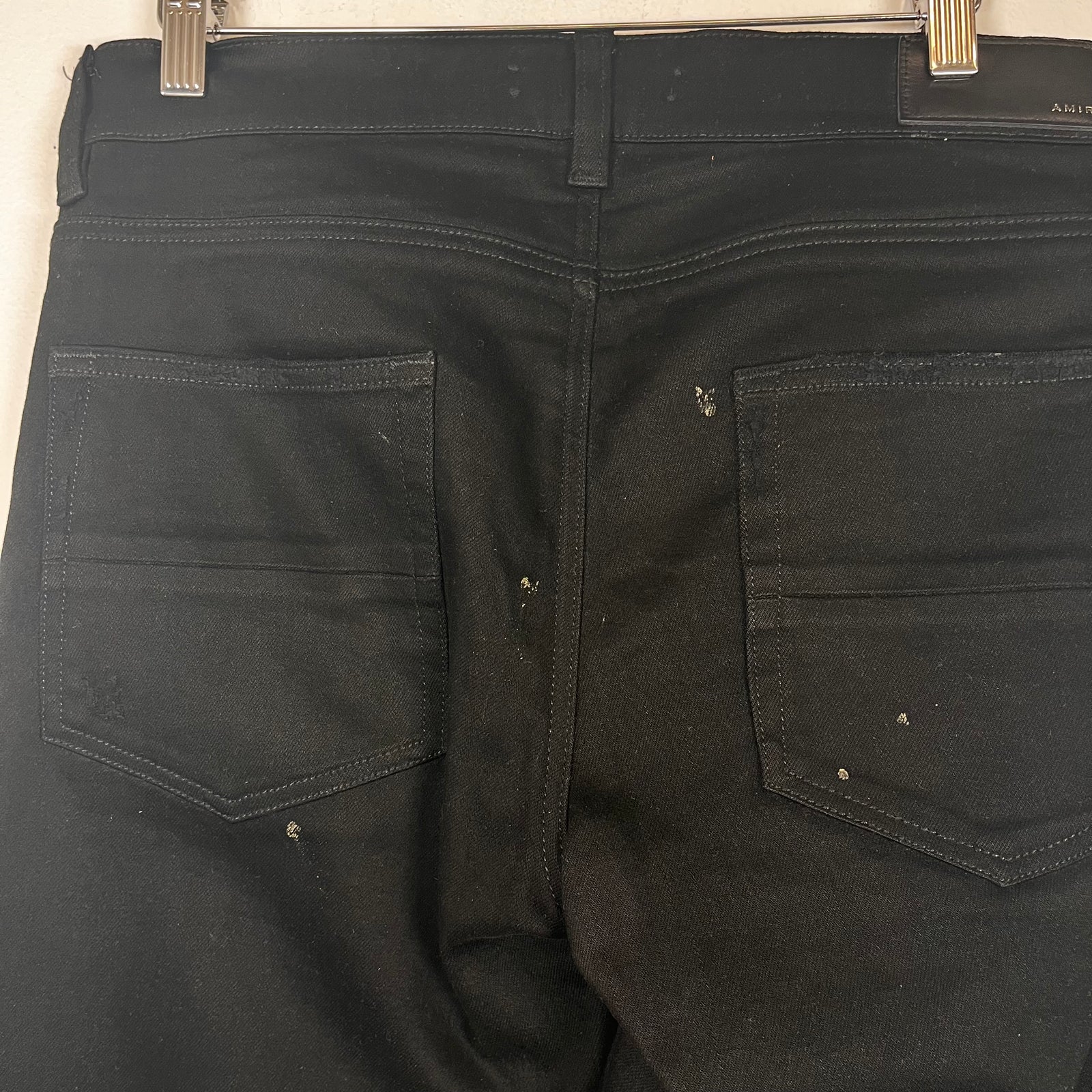 Amiri Black Patch MX2 Denim Jeans Size 32