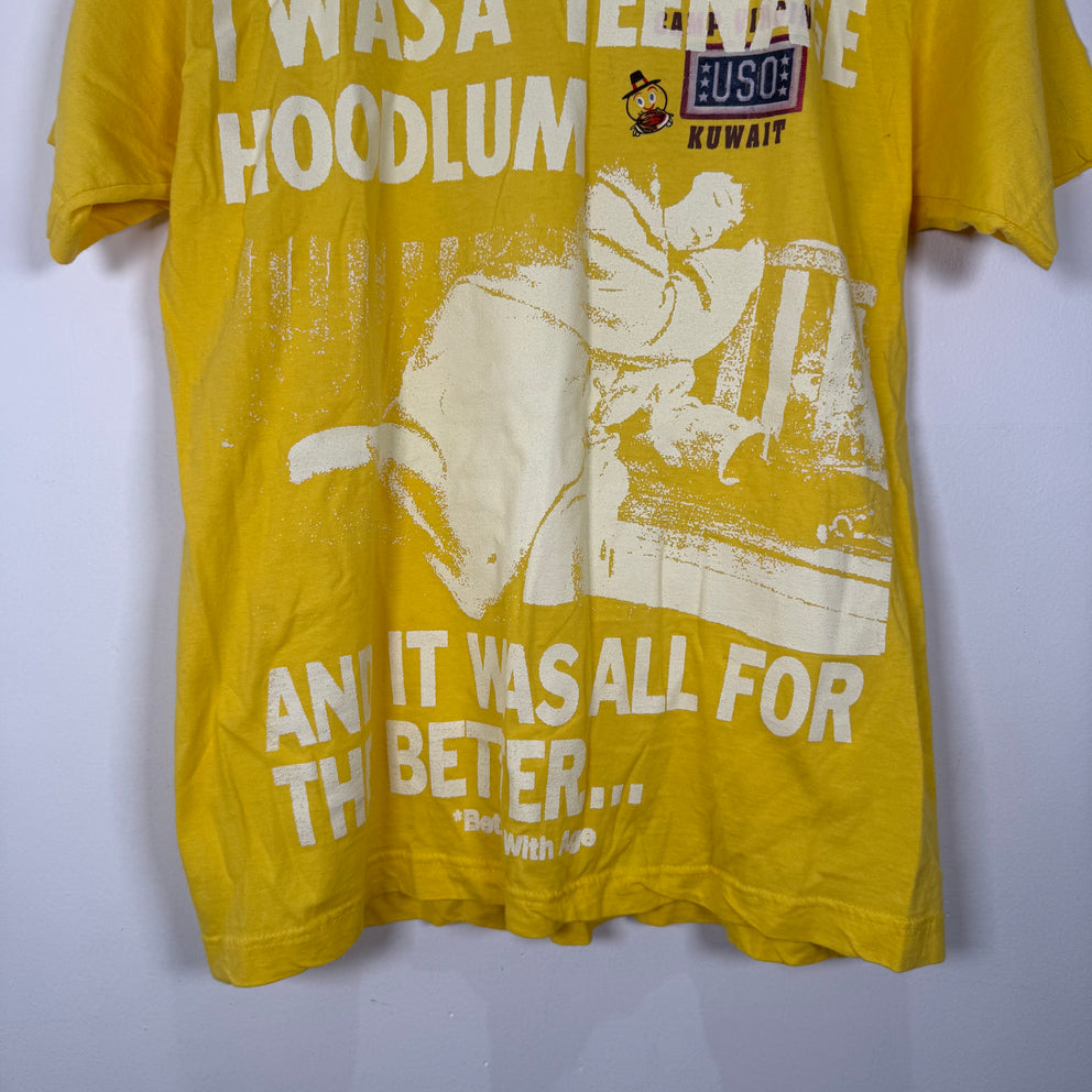 Better With Age Yellow Print Tshirt Size M