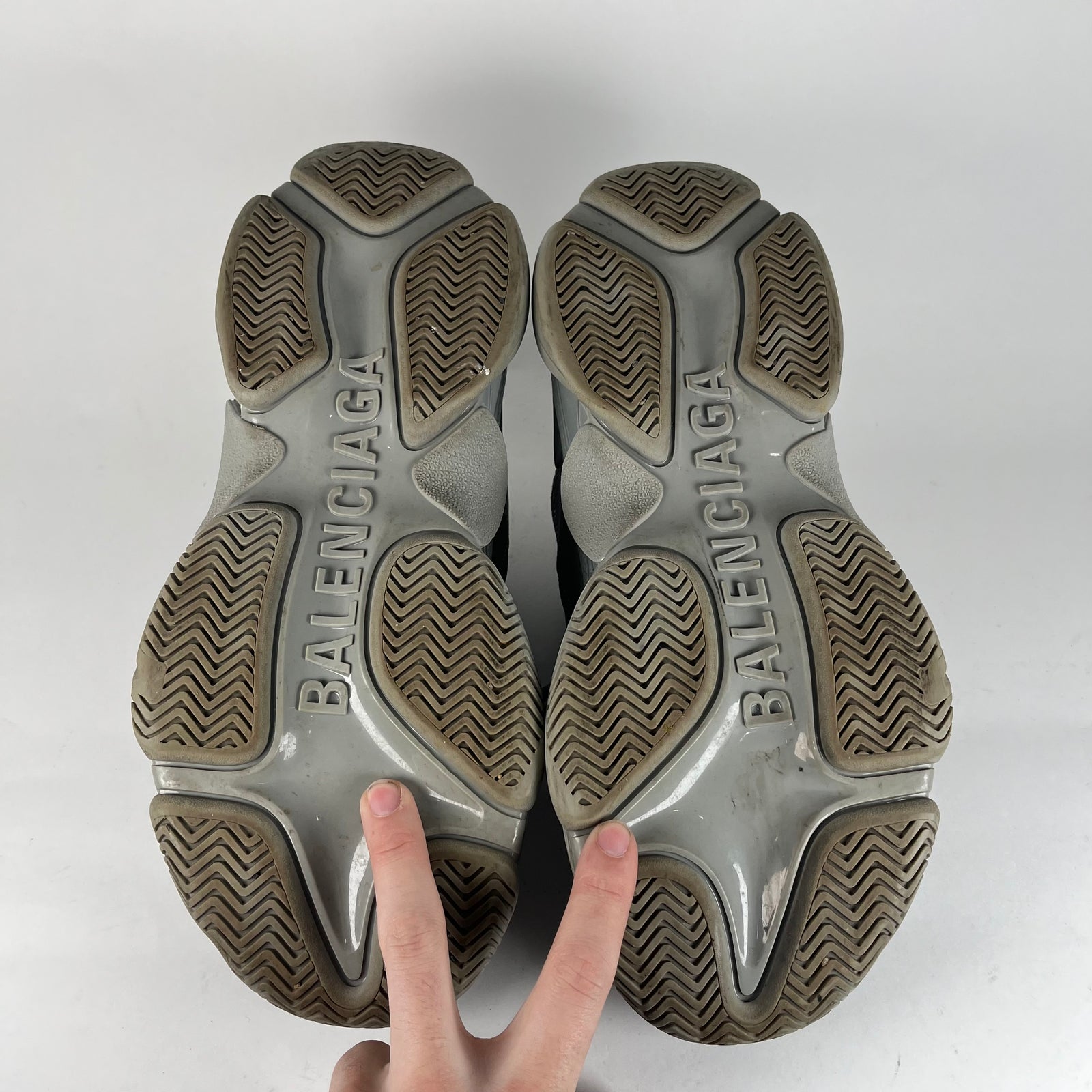 Balenciaga Grey All Over Logo Triple S Size 41