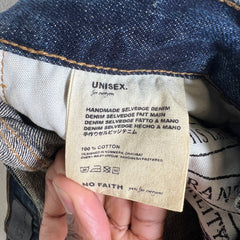 No Faith Studios Japanese Selvedge Arashi Loose Fit Jeans Size 30