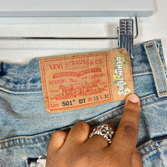 Denim Tear x Virgil Abloh Lightwash “Message In A Tear” Wreath Jeans Size 33