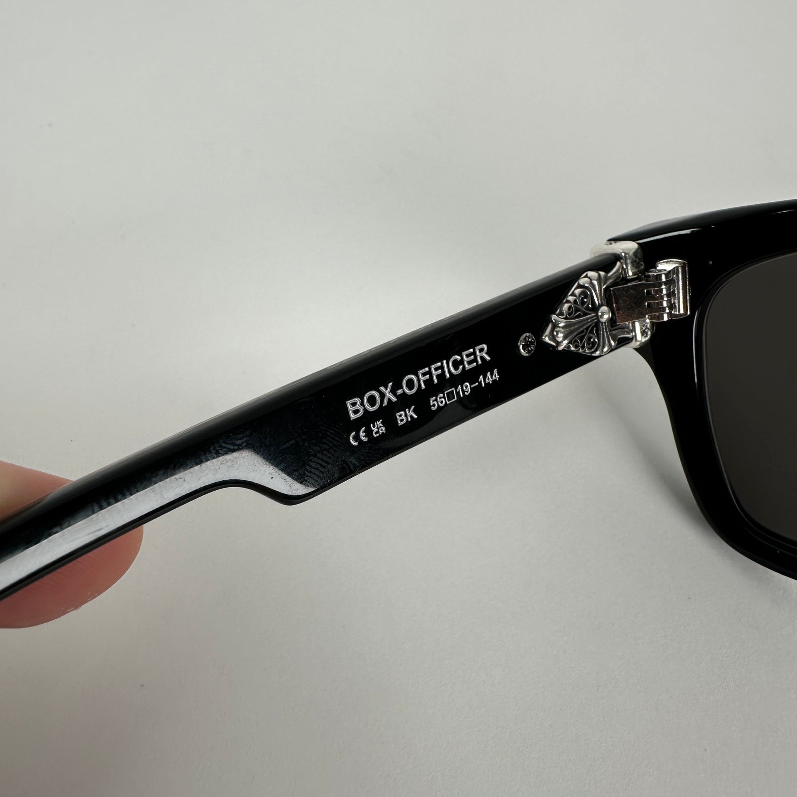 Chrome Hearts Black Box Officer Sunglasses