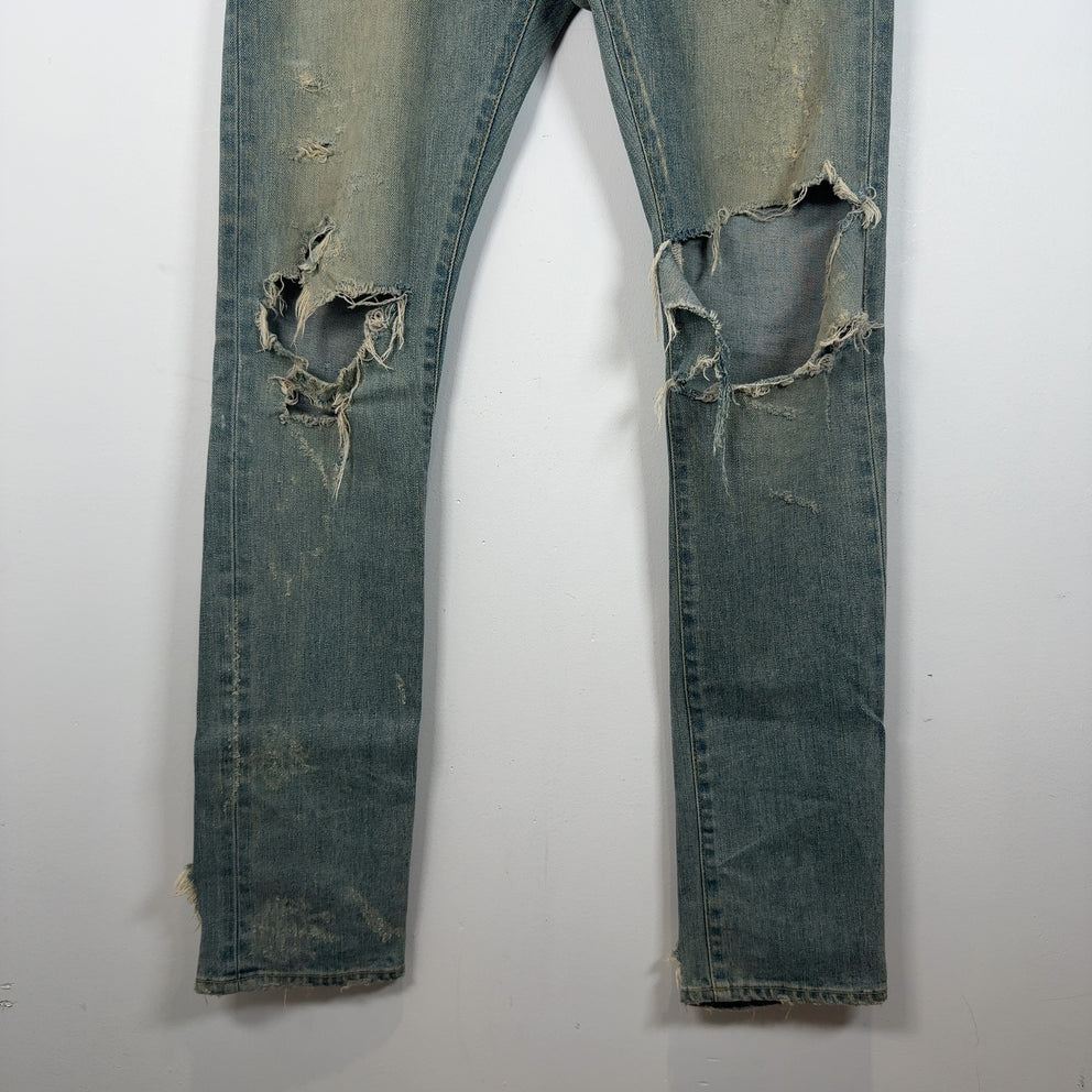 Saint Laurent Thrashed D02 Denim Jeans