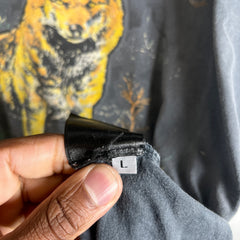 Rhude Vintage Black Wolf Graphic T-Shirt Size L