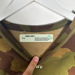 Off White Main Label Camo Logo Tee Size XS