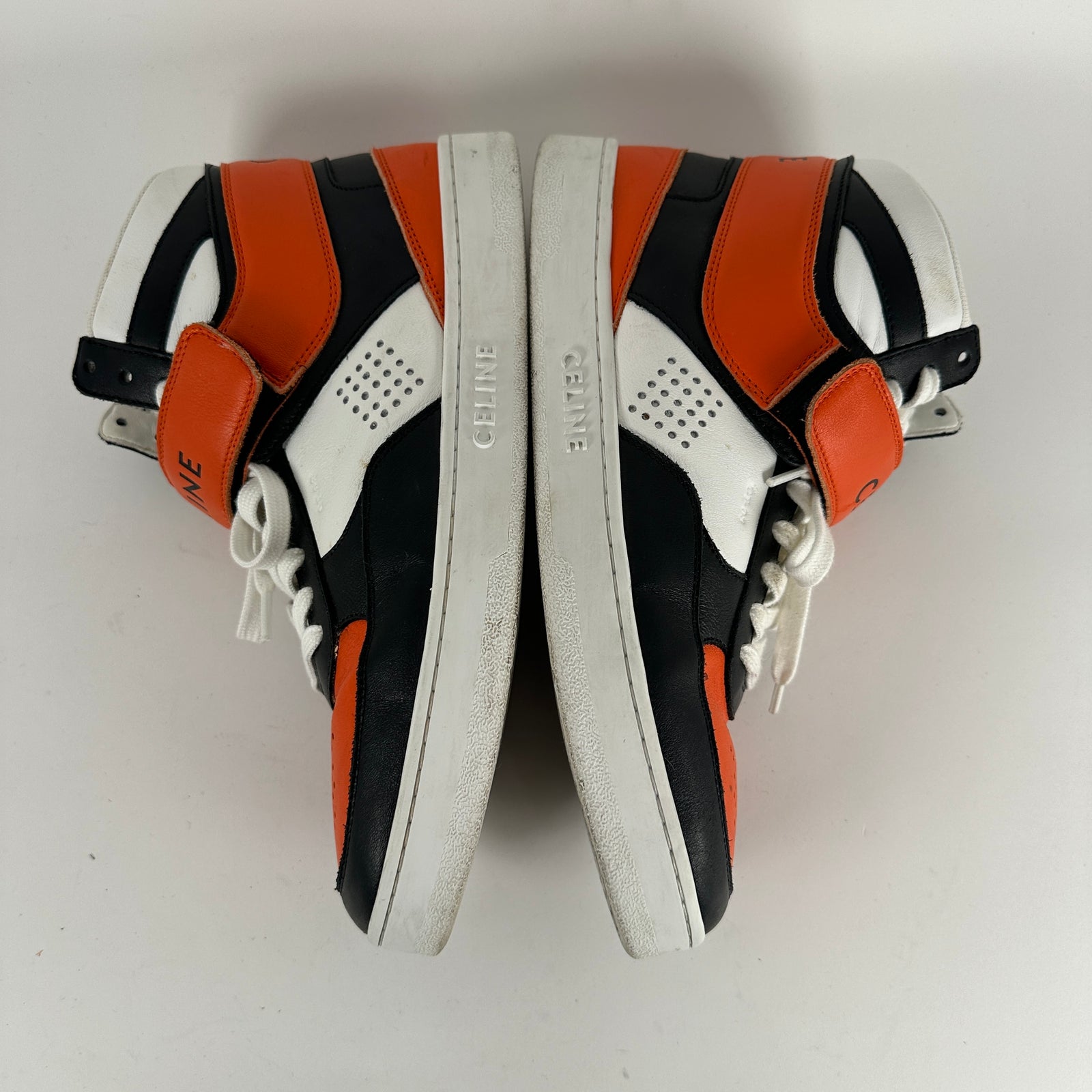 Celine CT-03 Orange High Trainers Size 8